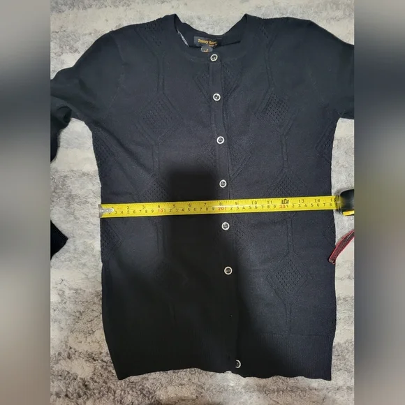 Black Button-Up Women's Sweater - Picture 11 of 13